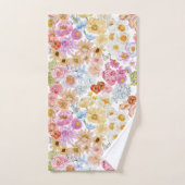 Zomerbloeiende Bloem Vlinder Bad Handdoek (Handdoek)