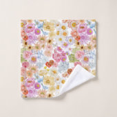 Zomerbloeiende Bloem Vlinder Bad Handdoek (Wasdoekje)
