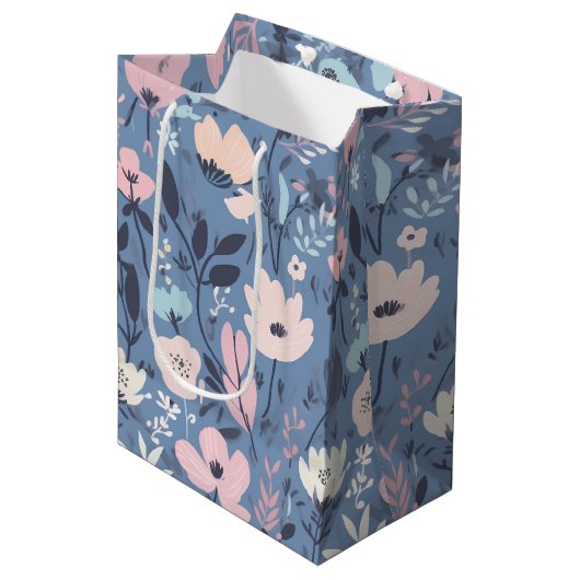 Zomerbloem Abstract Medium Cadeauzakje (Voorkant Gekanteld)