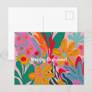 zomerbloem abstract motief happy Summer Briefkaart