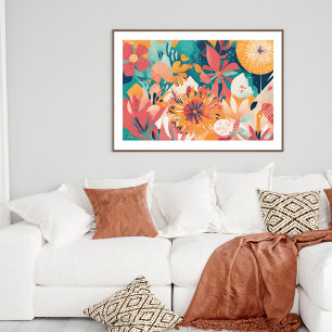 Zomerbloem Elegant Chic Modern Art Poster