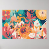 Zomerbloem Elegant Chic Modern Art Poster (Voorkant)