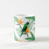 Zomerbloem en kleurrijke papegaai koffiemok (Center)