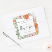 zomerbloem handgemaakt met liefde bedankt vierkante sticker (Envelop)