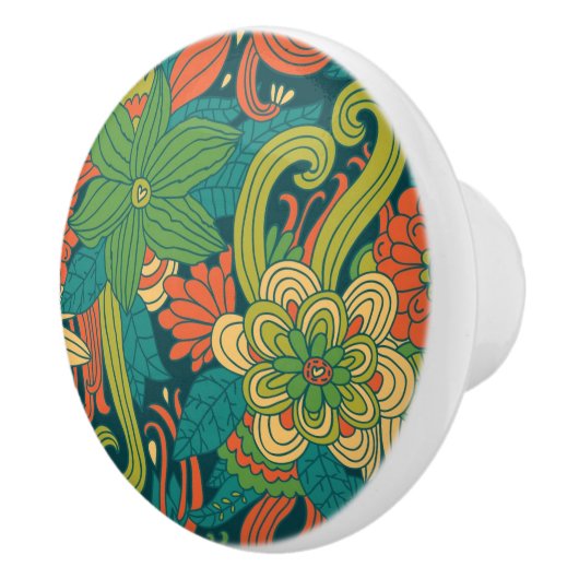 Zomerbloem Keramische Knop (Rechts)