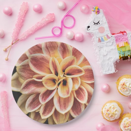 zomerbloem (mooie Florale kunst) Papieren Bordje (Feest)