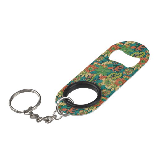 Zomerbloem Sleutelhanger Flessenopener (Voorkant Gekanteld)