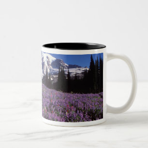 zomerbloemen aan de voet van Mount Rainier, Tweekleurige Koffiemok