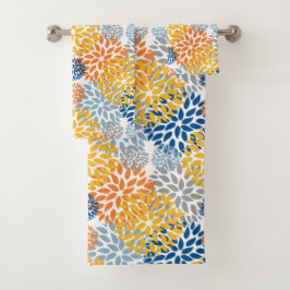Zomerbloemen Abstracte felle kleuren Bad Handdoek