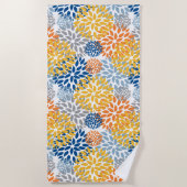 Zomerbloemen Abstracte felle kleuren Strandlaken (Voorkant)