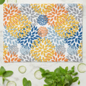 Zomerbloemen Abstracte felle kleuren Theedoek (Gevouwen)