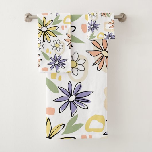 Zomerbloemen  bad handdoek (Insitu)