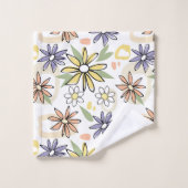 Zomerbloemen  bad handdoek (Wasdoekje)