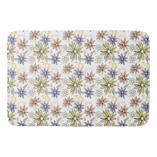 Zomerbloemen badmat (Voorkant)