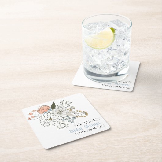  zomerbloemen blauw roze kartonnen onderzetters (Insitu)