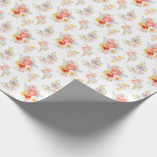 Zomerbloemen Bloemenpatroon Cadeaupapier (Hoek)