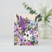 Zomerbloemen Briefkaart (Staand voorkant)
