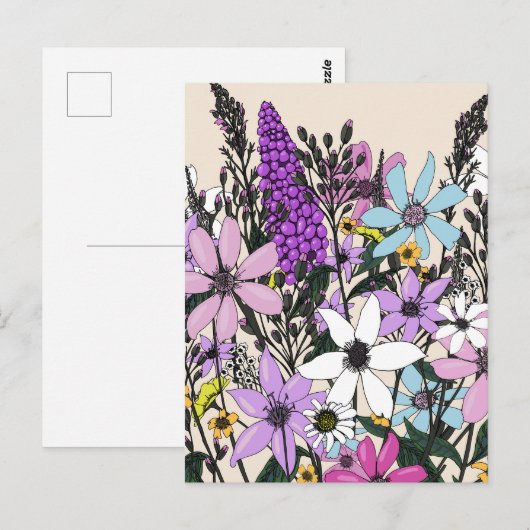 Zomerbloemen Briefkaart (Voorkant / Achterkant)