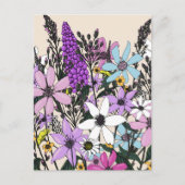 Zomerbloemen Briefkaart (Voorkant)