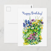 zomerbloemen briefkaart (Voorkant / Achterkant)