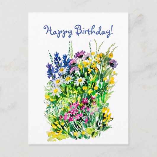 zomerbloemen briefkaart (Voorkant)