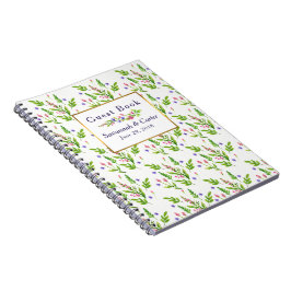 zomerbloemen bruiloft gastenboek notitieboek