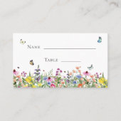  zomerbloemen bruiloft plaatskaartje (Voorkant)