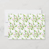 Zomerbloemen Bruiloft Receptie Kaart (Achterkant)