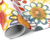 zomerbloemen cadeaupapier (Rol Hoek)