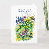Zomerbloemen dank je kaart (Voorkant)