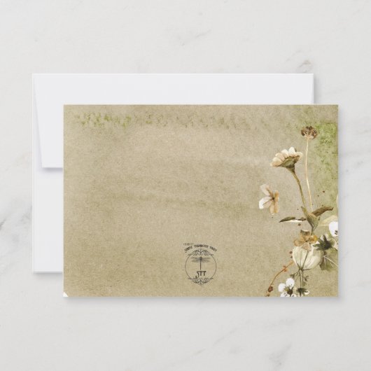 Zomerbloemen en Madeliefjes Save-the-Datekaart Save The Date (Achterkant)