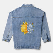 Zomerbloemen en Zonneschijn Denim Jacket (Achterkant)