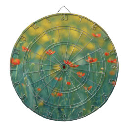zomerbloemen (Floral Field) (Rode bloemen) Dartbord