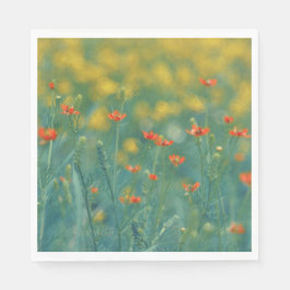 zomerbloemen (Floral Field) (Rode bloemen) Servet