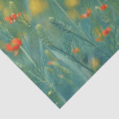 zomerbloemen (Floral Field) (Rode bloemen) Tissuepapier (Detail)