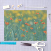 zomerbloemen (Floral Field) (Rode bloemen) Tissuepapier (Craft)