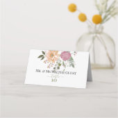 Zomerbloemen Gastentafel Nummers Plaatskaartje (Voorkant)