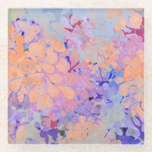 zomerbloemen glazen onderzetter