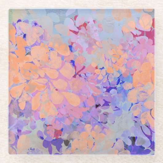 zomerbloemen glazen onderzetter (Voorkant)