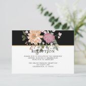 Zomerbloemen | Huwelijksreceptie Kaart (Staand voorkant)
