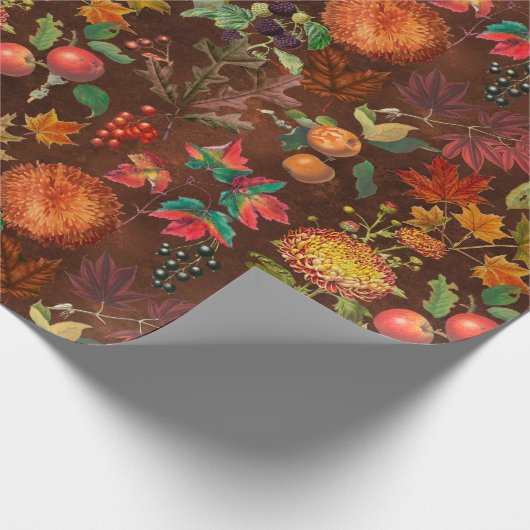  zomerbloemen in de herfst cadeaupapier (Hoek)