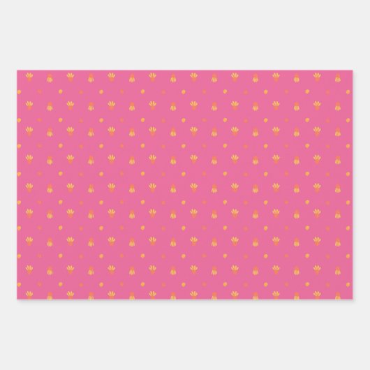 zomerbloemen inpakpapier vel (Voorkant 3)
