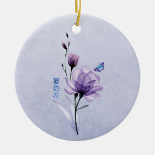 Zomerbloemen, Japanse kunst Keramisch Ornament