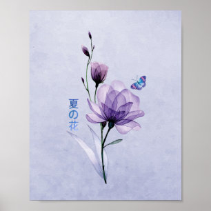 Zomerbloemen, Japanse kunst Poster