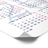 Zomerbloemen Kunstkalender 2024 Poster (Hoek)