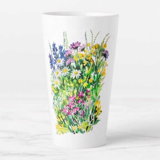 zomerbloemen latte mok (Voorkant)