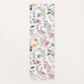 Zomerbloemen op wit yogamat (Voorkant)