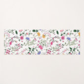 Zomerbloemen op wit yogamat (Voorkant (horizontaal))