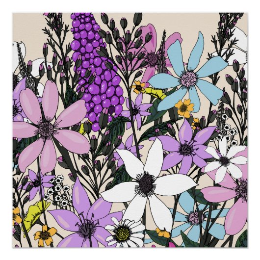 Zomerbloemen Perfect Poster (Voorkant)