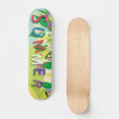 zomerbloemen persoonlijk skateboard (Voorkant)